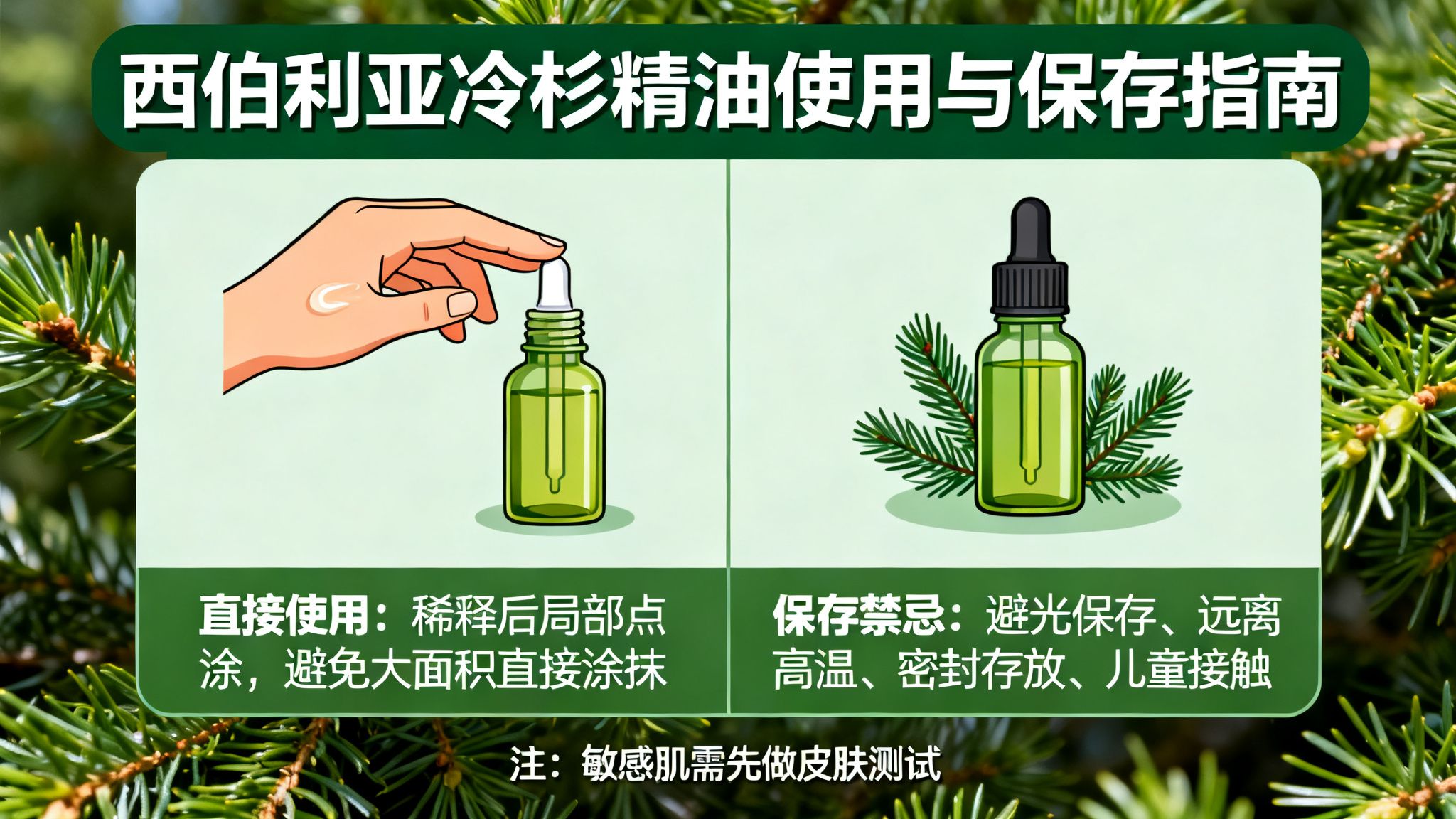 西伯利亞冷杉精油可以直接擦嗎與保存防護的西伯利亞冷杉精油禁忌
